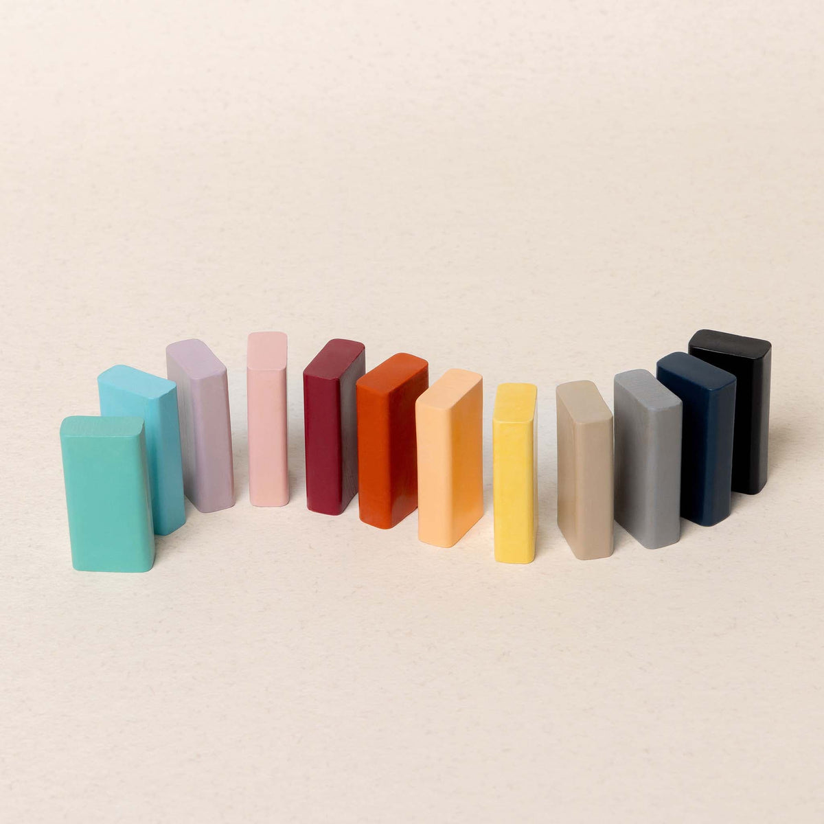 Honeysticks Block Beeswax Crayons – Flat, Stackable, Classic & Pastel, 12 Pack