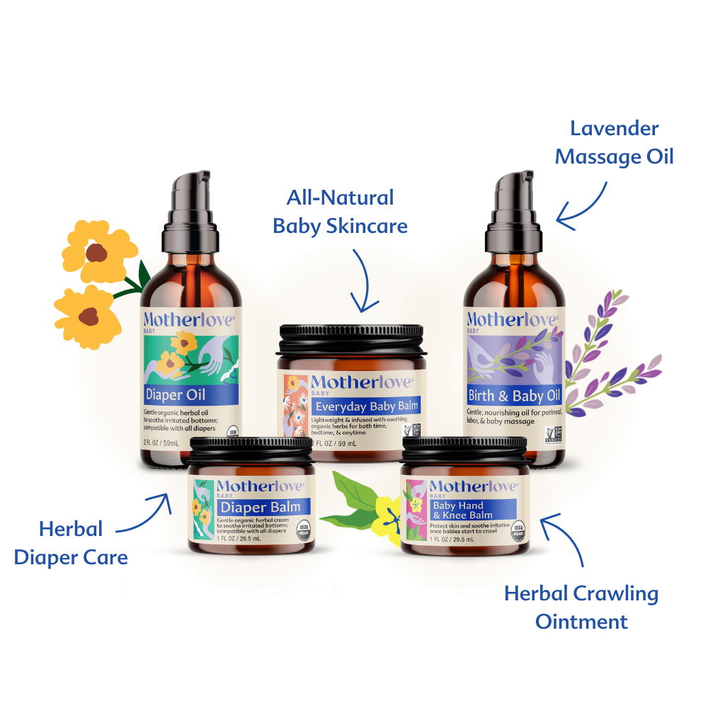 Motherlove Baby Body Care Gift Box - Complete Organic Newborn Care Collection