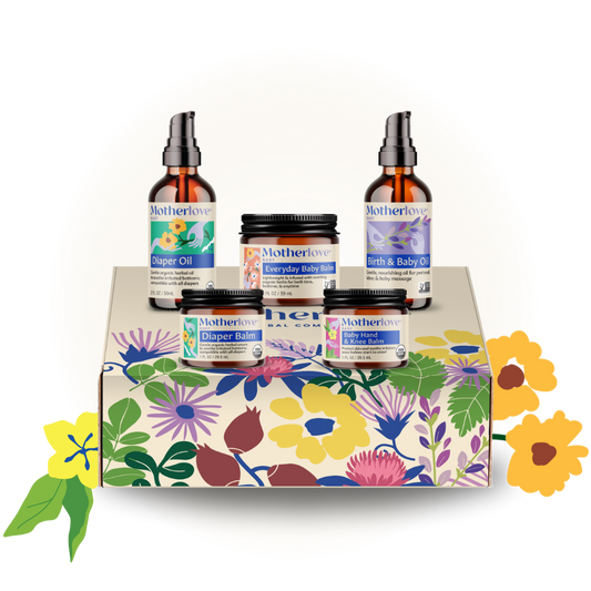 Motherlove Baby Body Care Gift Box - Complete Organic Newborn Care Collection