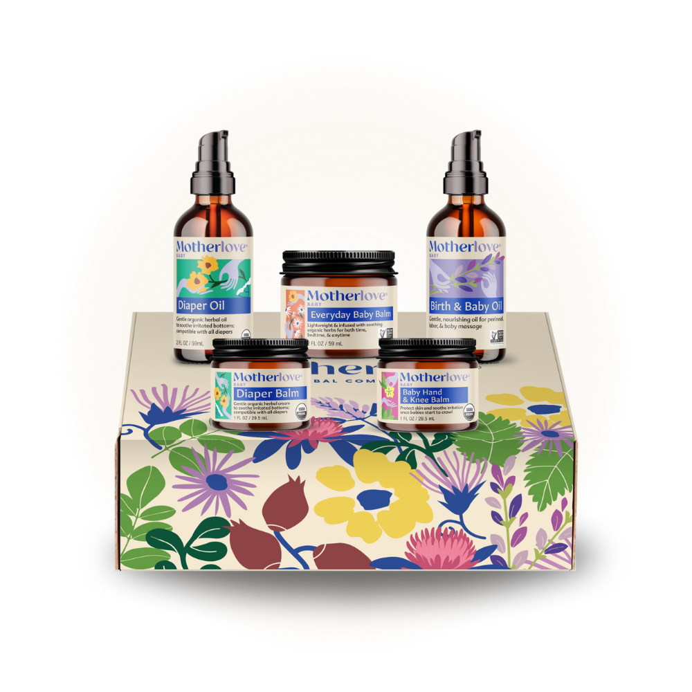 Motherlove Baby Body Care Gift Box - Complete Organic Newborn Care Collection