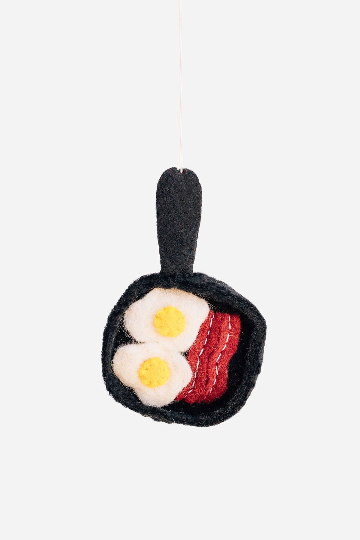 Bacon & Eggs Ornament – Handmade Wool Felt Holiday Decor