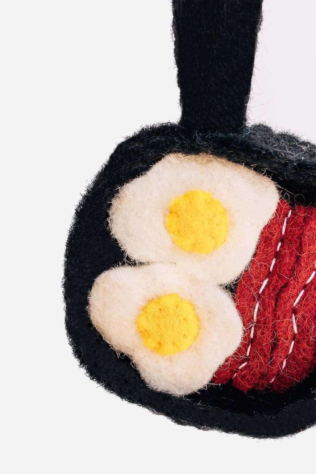 Bacon & Eggs Ornament – Handmade Wool Felt Holiday Decor