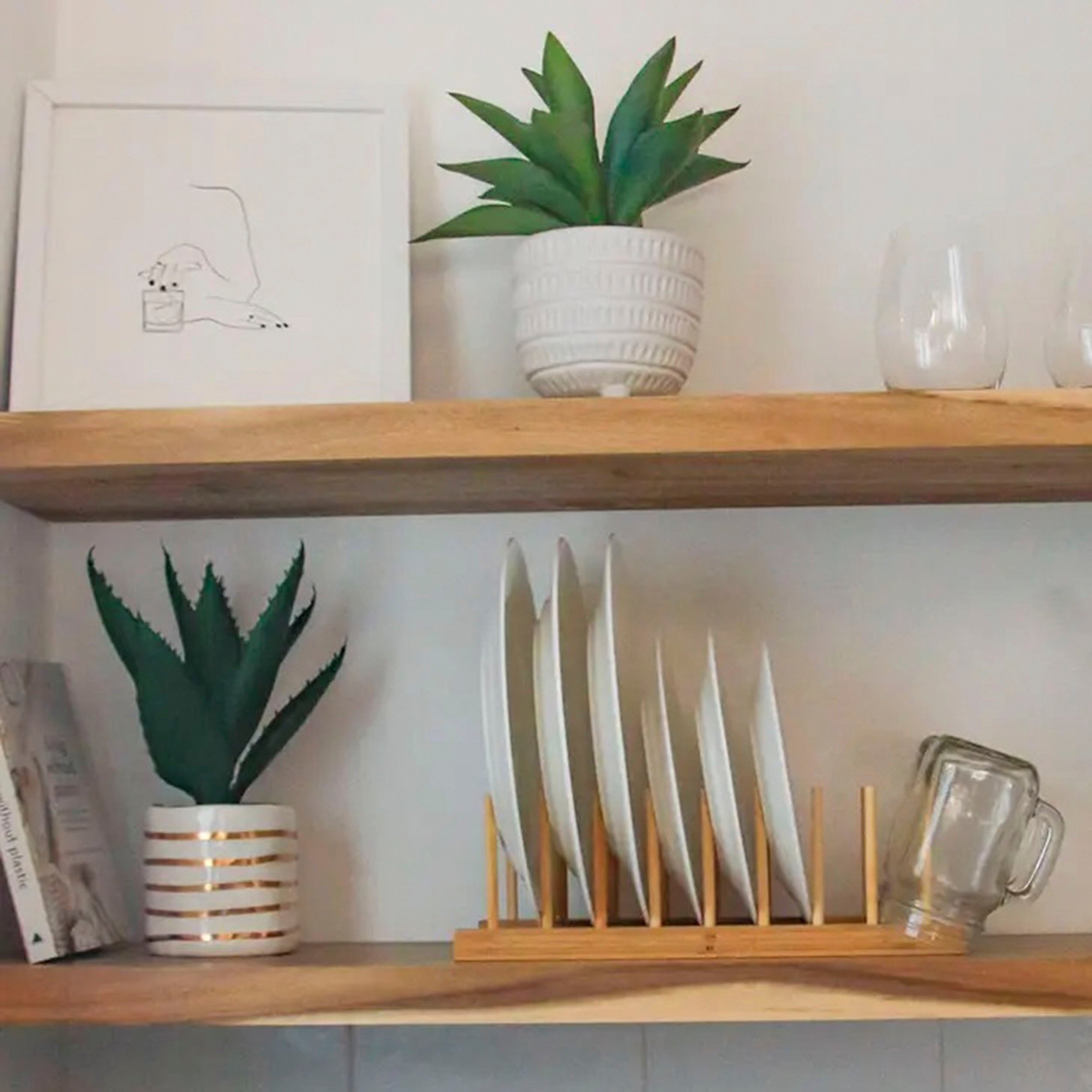 Bamboo Dish Drying & Storage Rack - Thumbnail 4