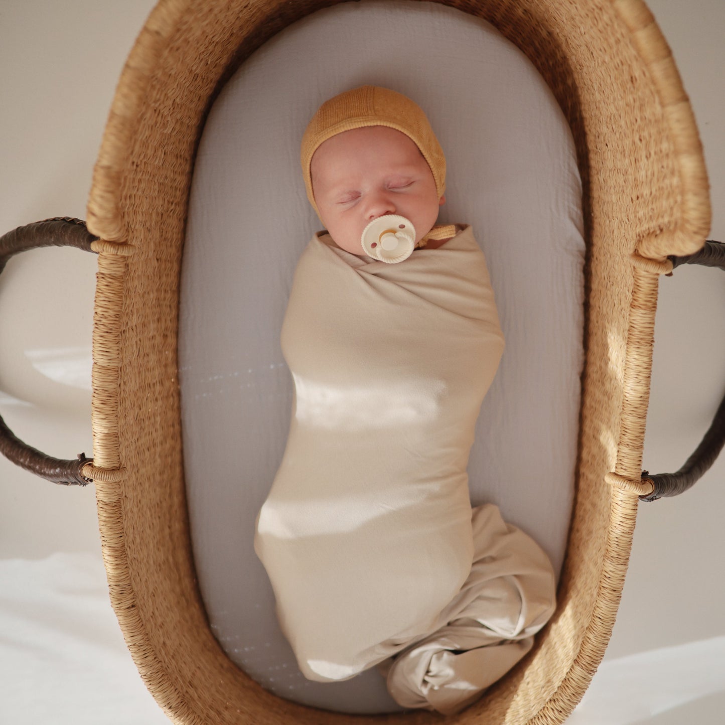 Mushie Sustainable Modal Stretchy Baby Swaddle