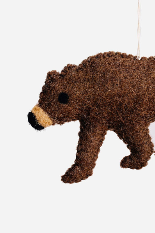 Bear Ornament – Handmade Wool Felt Holiday Decor
