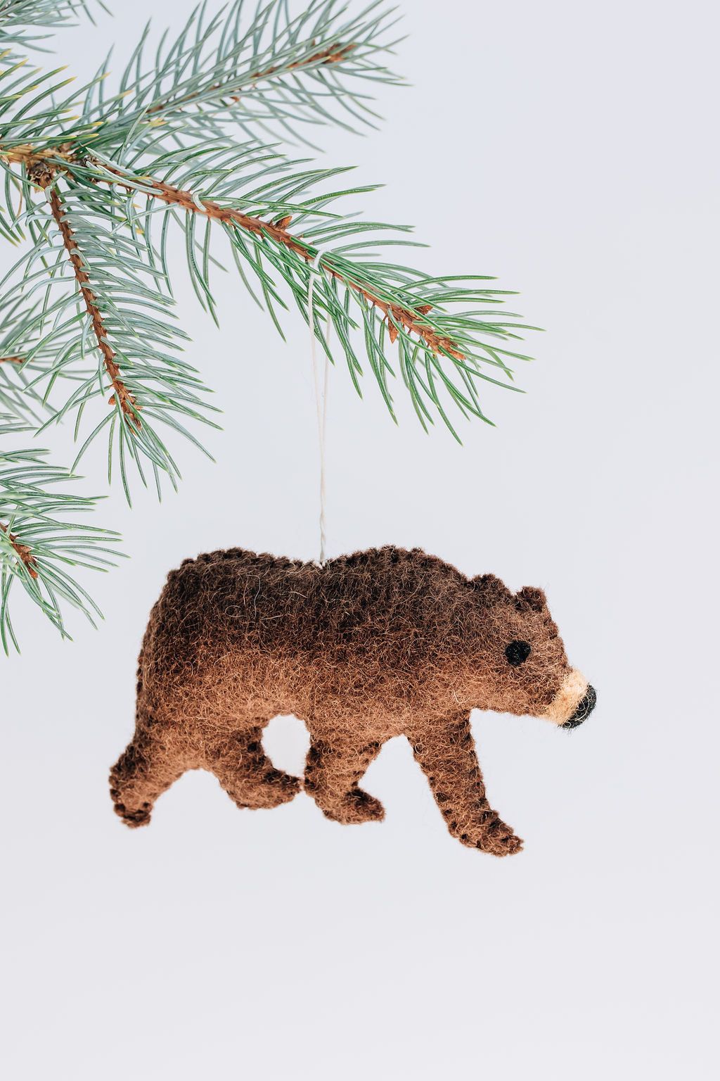 Bear Ornament – Handmade Wool Felt Holiday Decor