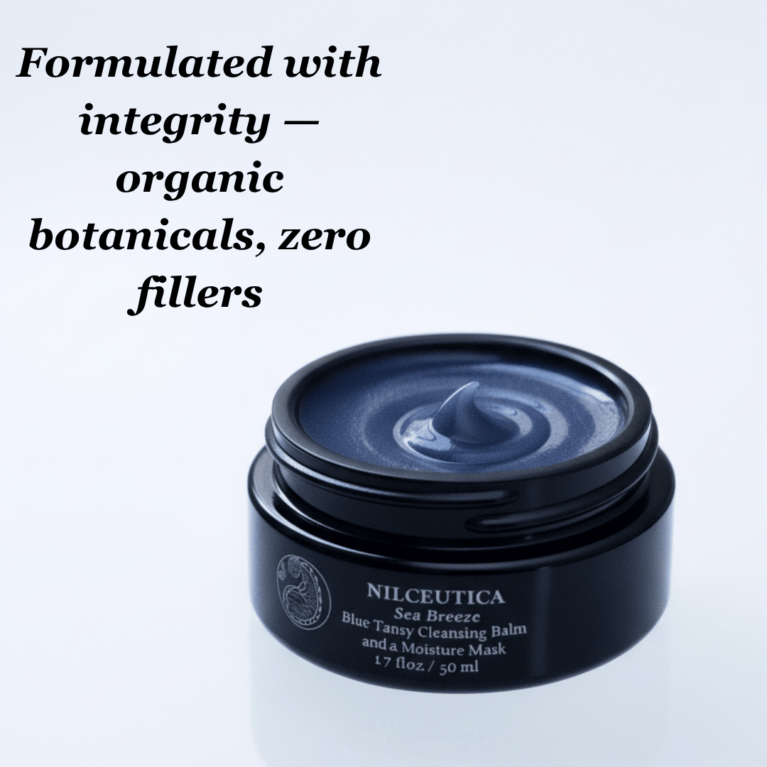 Nilceutica Sea Breeze Moisturizing Blue Tansy Cleansing Balm and a Moisture Mask - All-in-one Spa Ritual