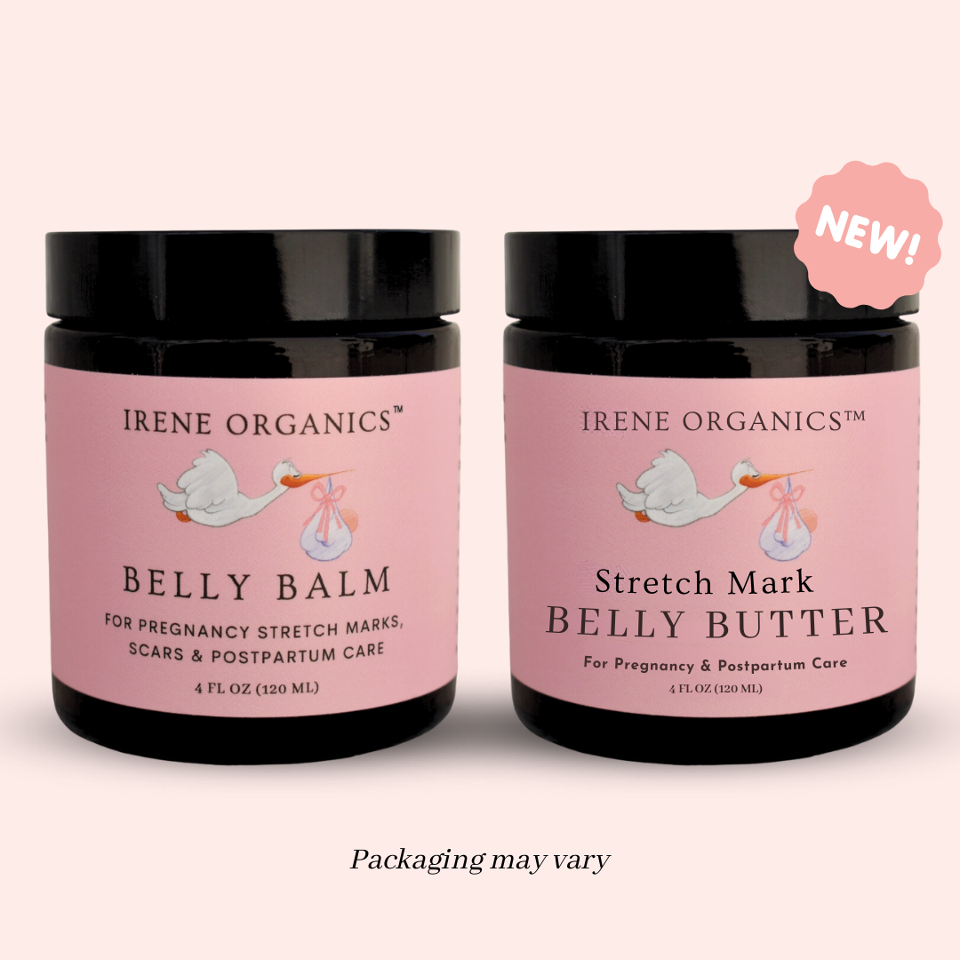 Irene Organics Belly Butter - Unscented Balm for Stretch Mark Defense