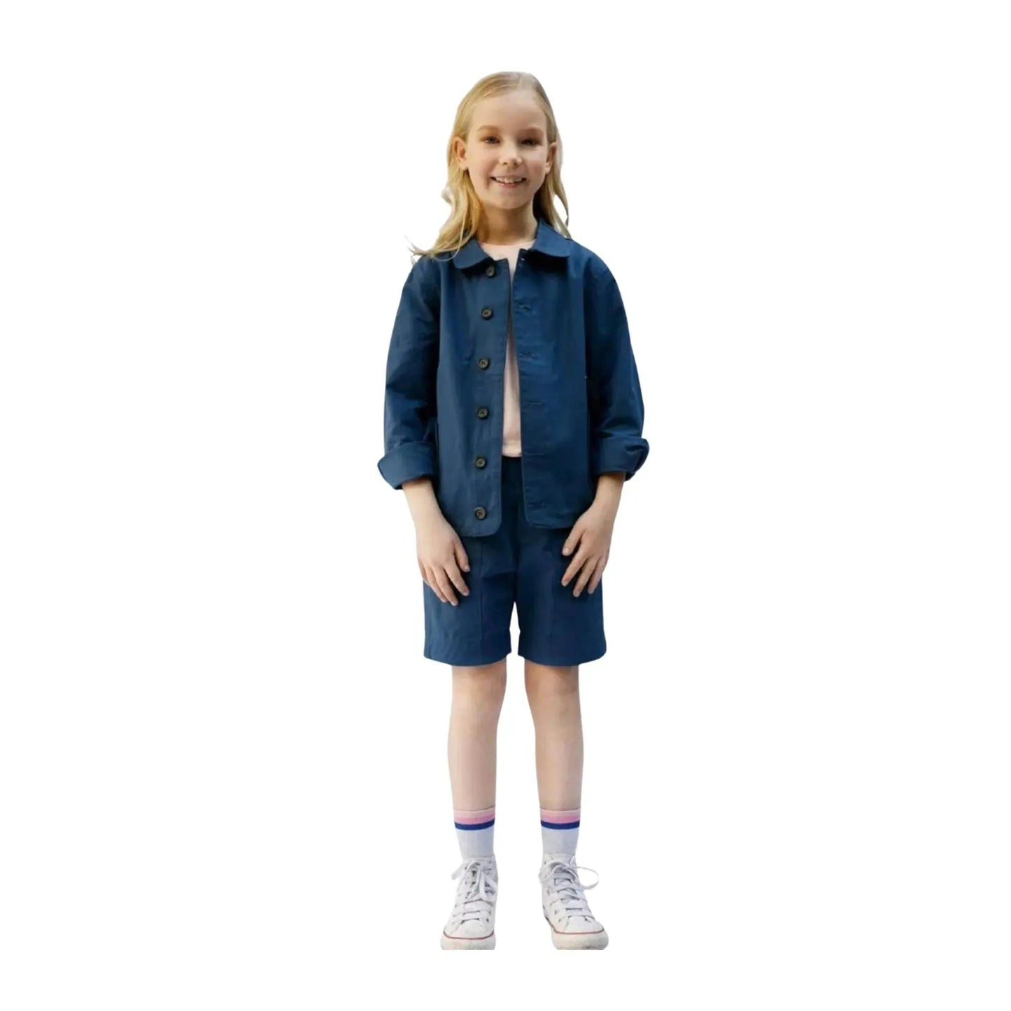 organic cotton kids' fall spring twill jacket eco-friendly non-toxic kids capsule wardrobe girl
