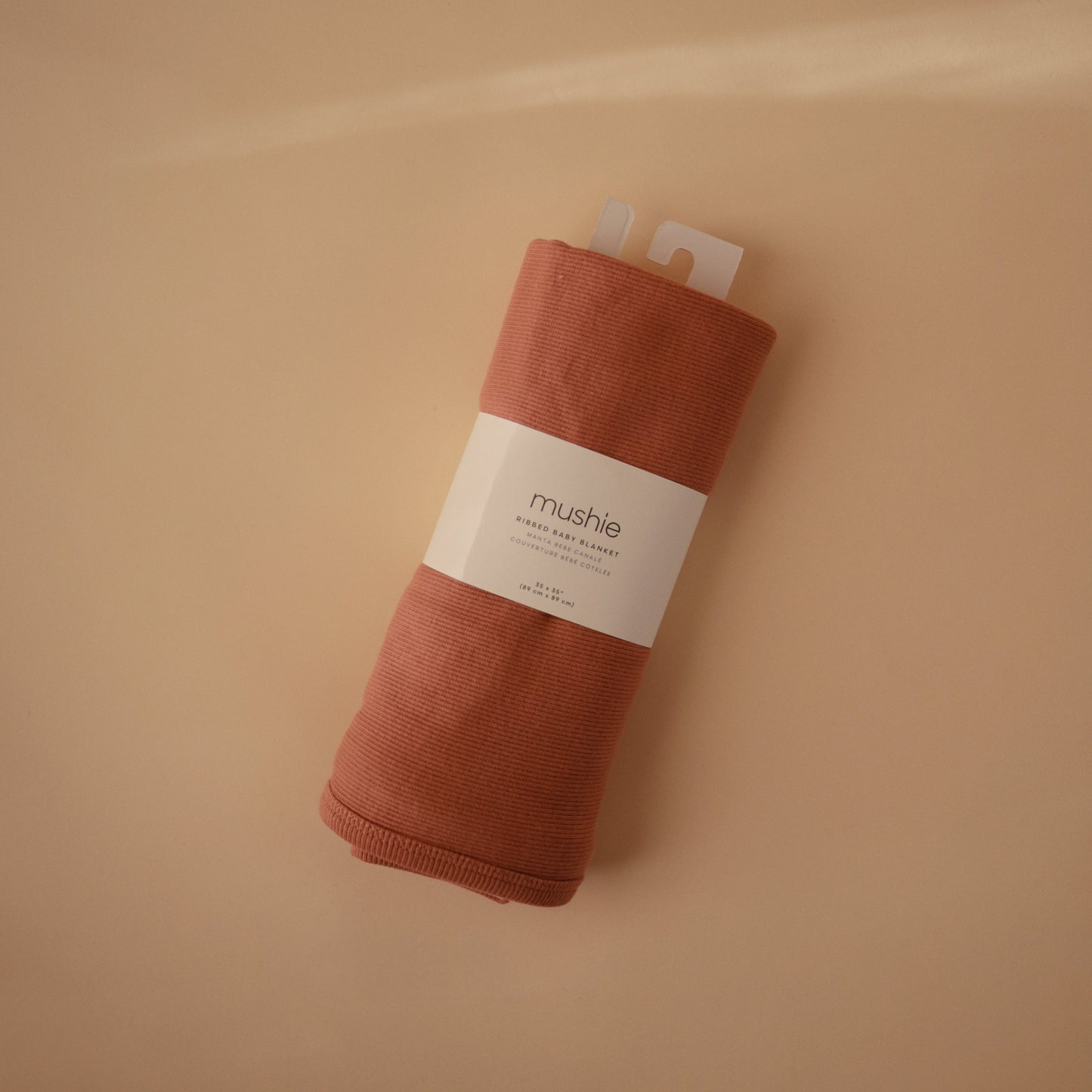 Mushie Organic Cotton Ribbed Baby Blanket