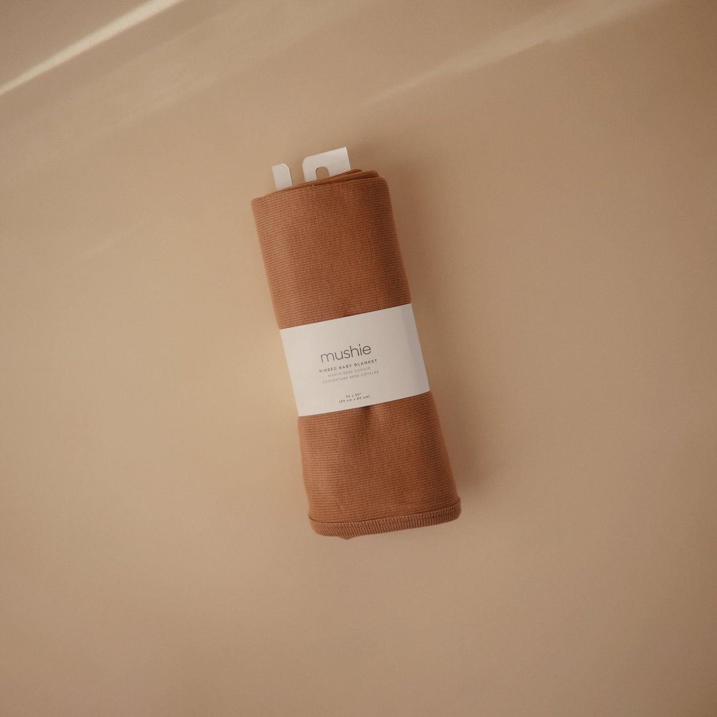Mushie Organic Cotton Ribbed Baby Blanket