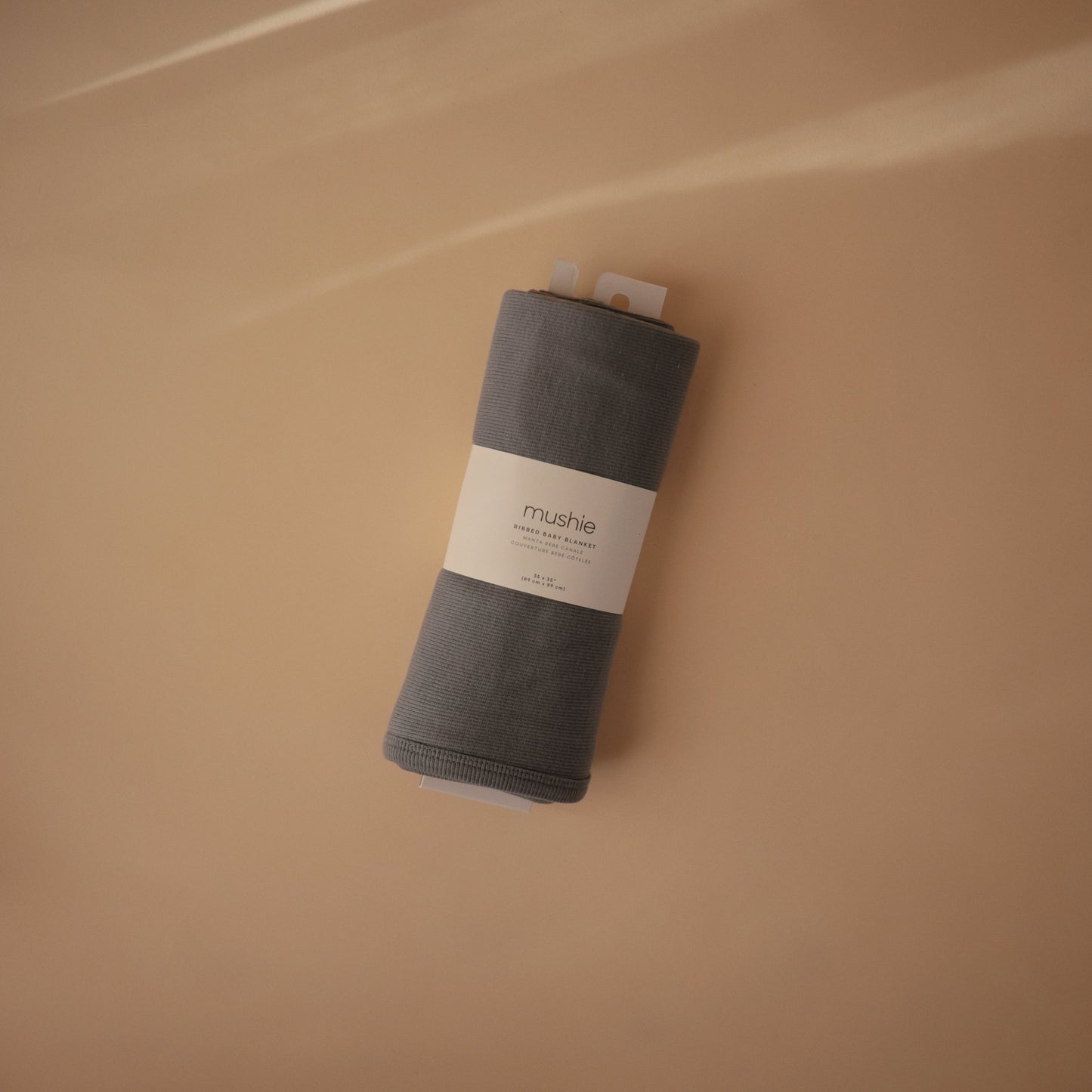 Mushie Organic Cotton Ribbed Baby Blanket