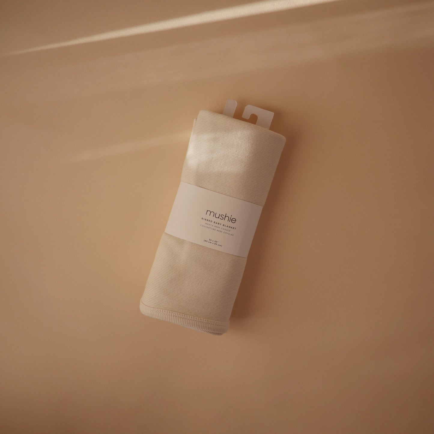 Mushie Organic Cotton Ribbed Baby Blanket