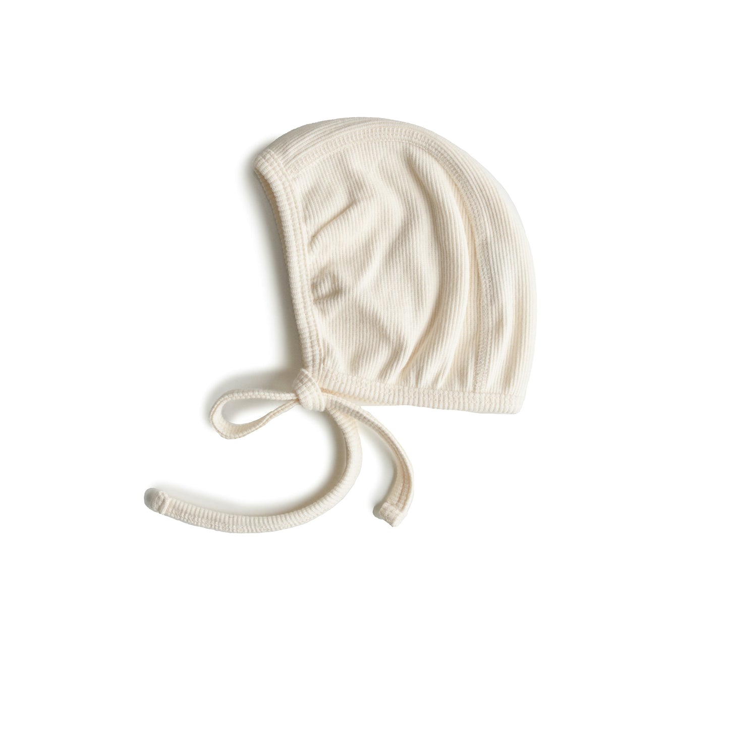 Mushie Organic Cotton Ribbed Baby Bonnet