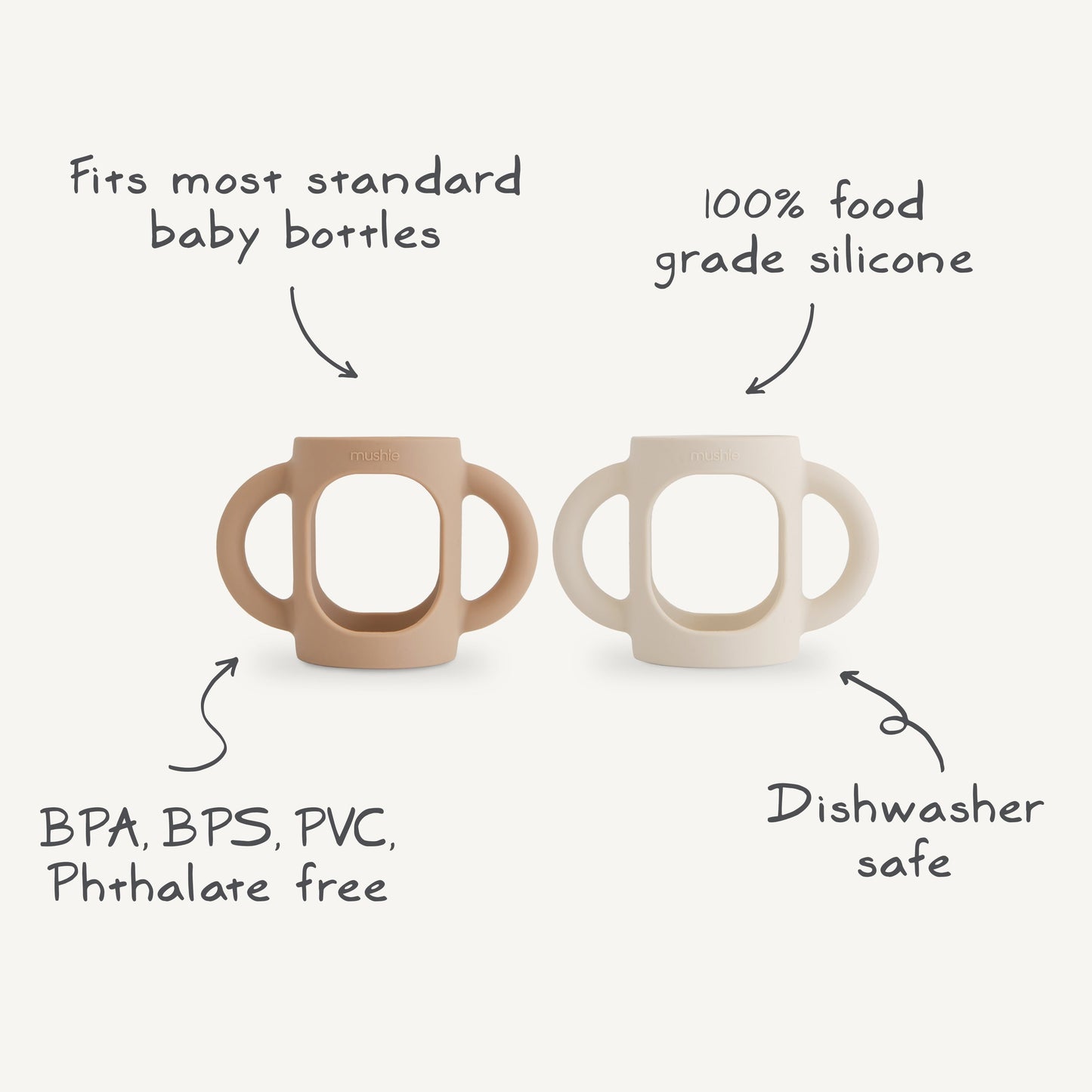 Mushie Silicone Bottle Handles