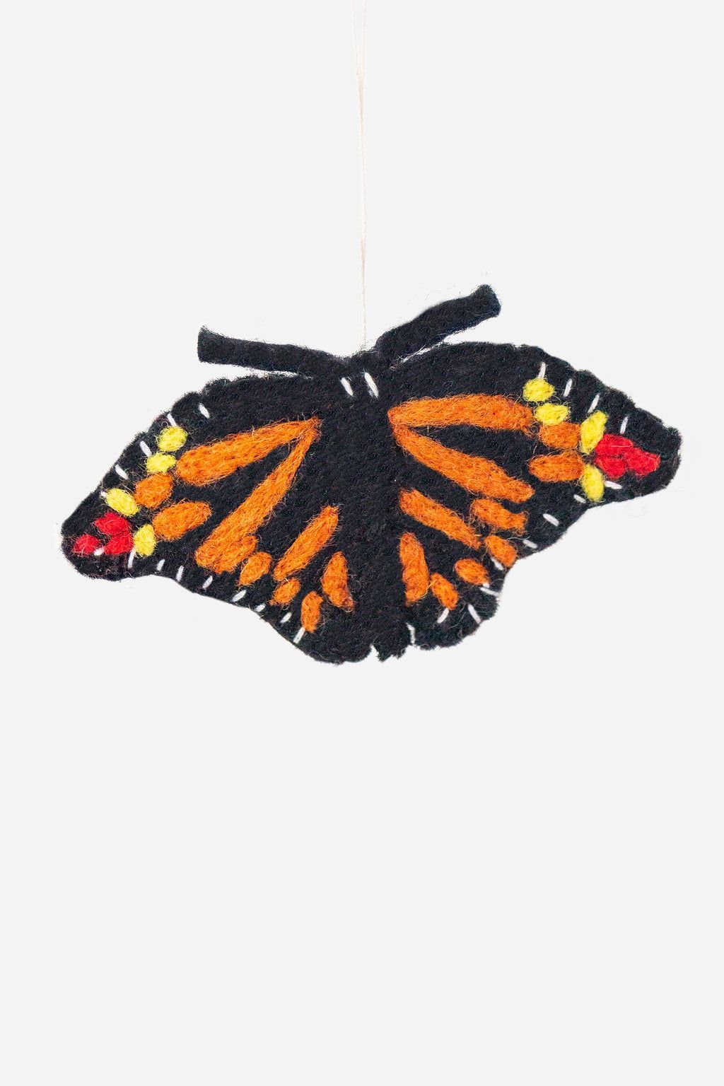 Monarch Butterfly Ornament – Handmade Wool Felt Holiday Decor