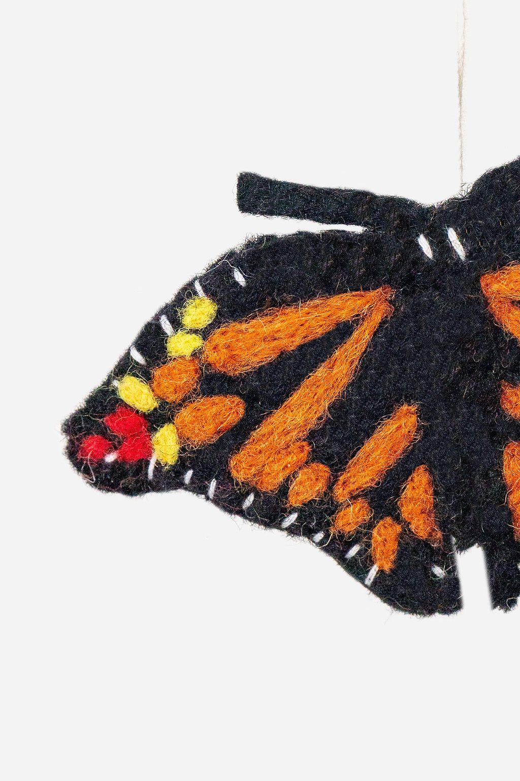Monarch Butterfly Ornament – Handmade Wool Felt Holiday Decor