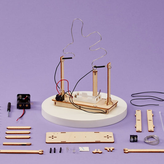 Kitsville Buzz Wire Game DIY Kit – Wooden STEM Building Kit for Kids 8+