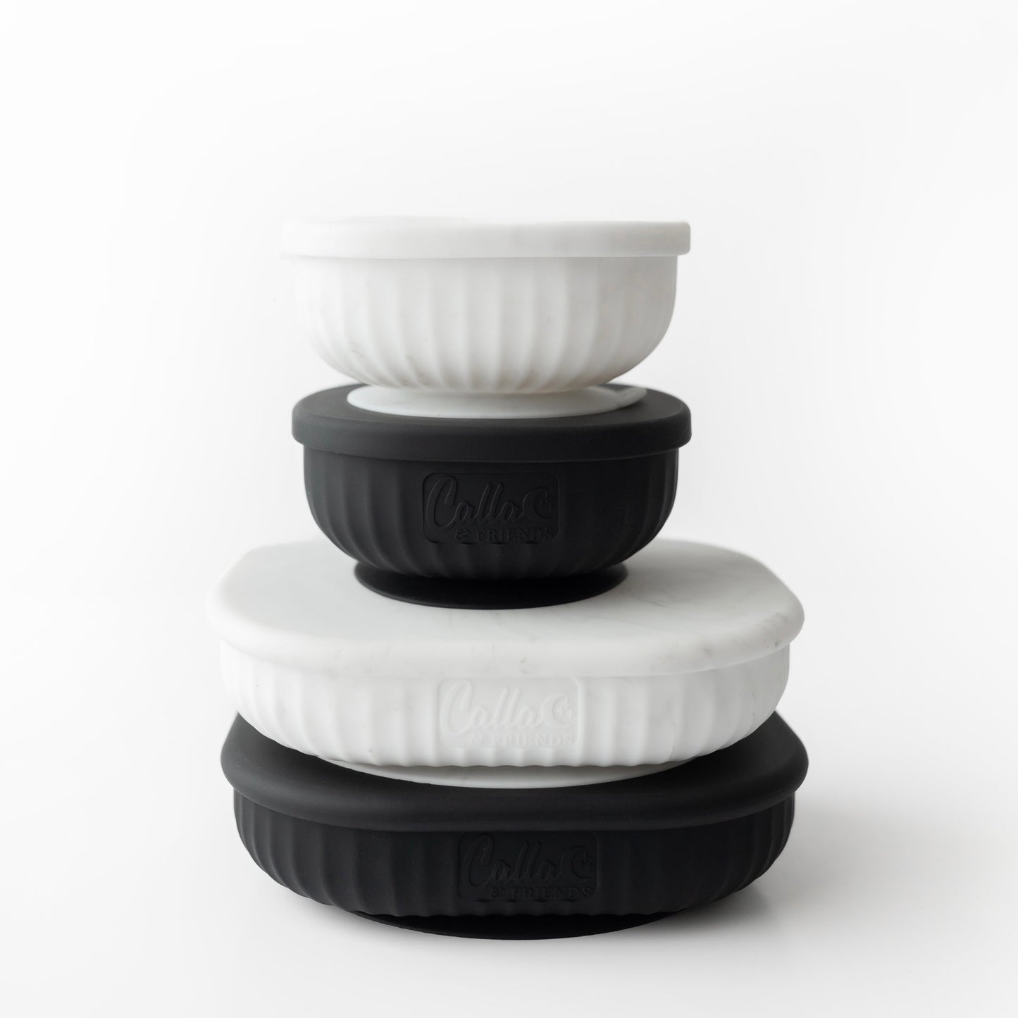Calla and Friends Boston Bowl | 100% Food-Grade Silicone Suction Bowl with Lid | BPA-Free Toddler Bowl