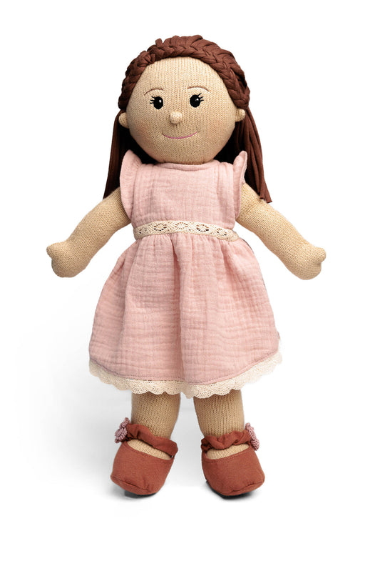 Poppie Toys The Clementine Collective Eco-Friendly Knitted Doll Clara