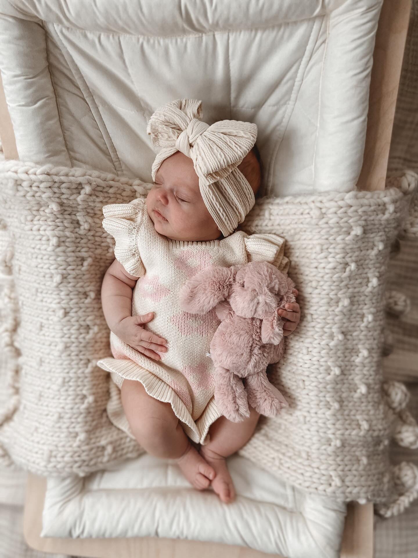 Luna + Luca Floral Frills Organic Cotton Baby Girl Romper