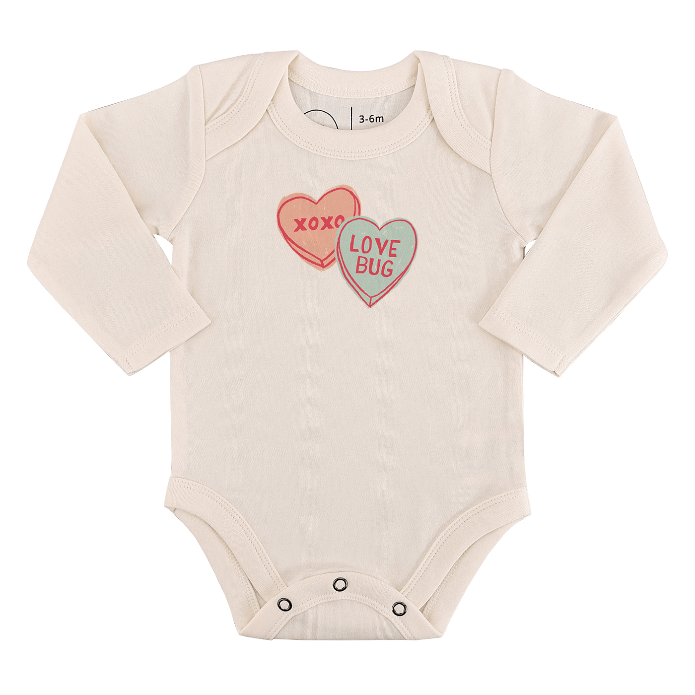 long sleeve graphic bodysuit | candy hearts