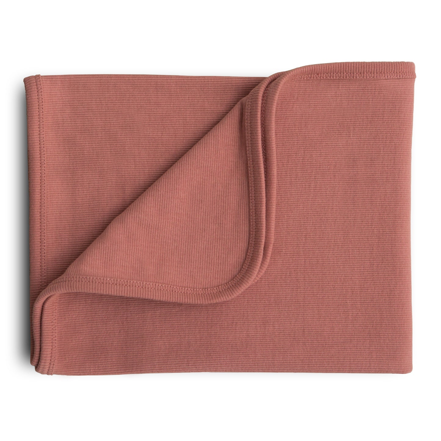 Mushie Organic Cotton Ribbed Baby Blanket
