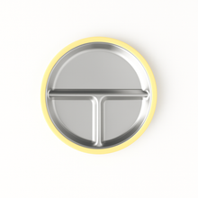 Load image into Gallery viewer, Tots Ground Eco-Friendly Stainless Steel Baby and Toddler Divided Plates PRE-ORDER NOW | Butter Yellow &amp; Baby Blue)
