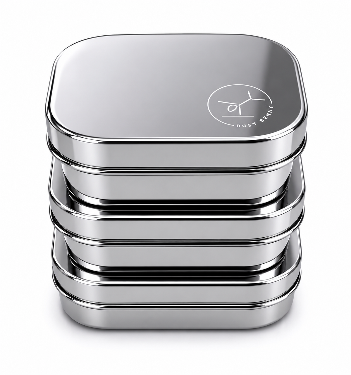 Busy Benny Nesting Stainless Steel Food Containers – Plastic-Free Set of 3