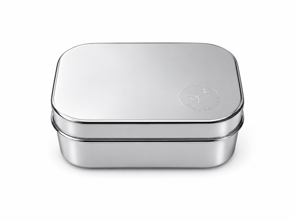Busy Benny Nesting Stainless Steel Food Containers – Plastic-Free Set of 3