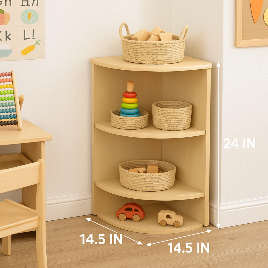 Montessori Classroom Corner Shelf - Thumbnail 2