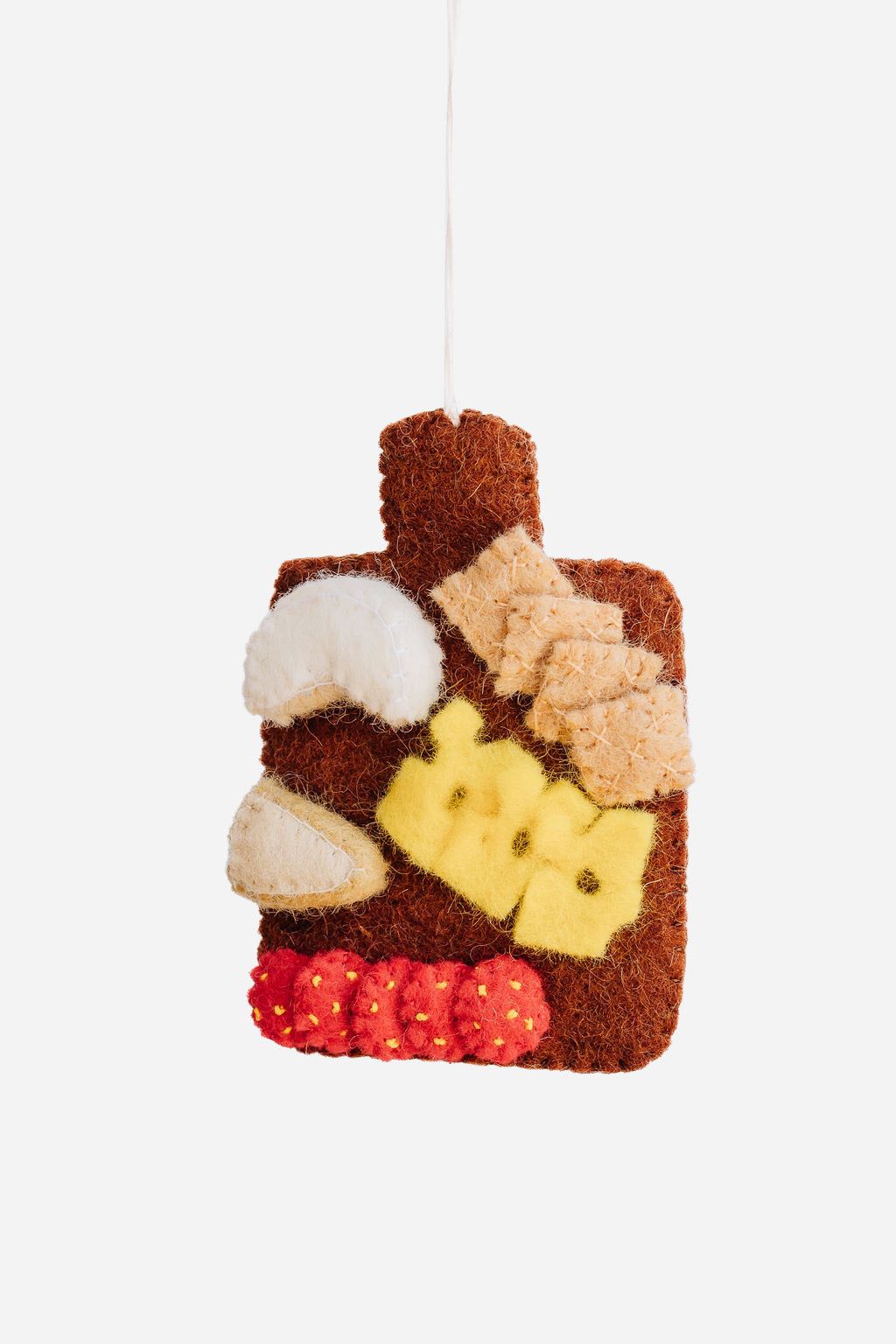 Cheeseboard Ornament – Handmade Wool Felt Holiday Decor