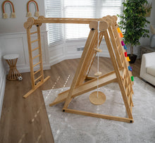 Load image into Gallery viewer, Avenlur Chestnut - 8-in-1 Eco-Friendly Wooden Jungle Gym for Toddlers
