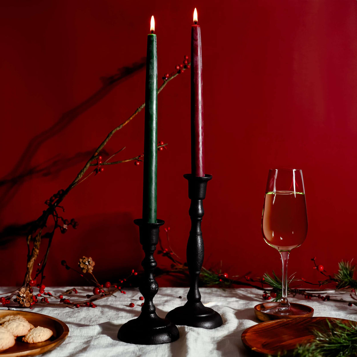 Bluecorn Handcrafted Cast Iron Taper Candle Holder – 7" or 9.5"