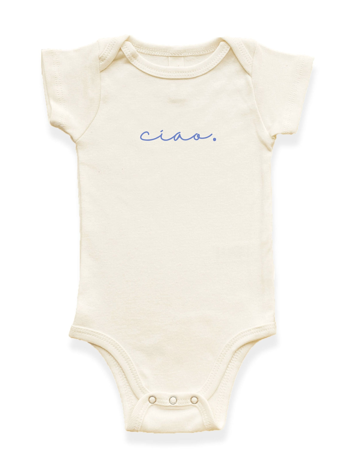Ciao Organic Cotton Baby Bodysuit – Short Sleeve, 0–24M