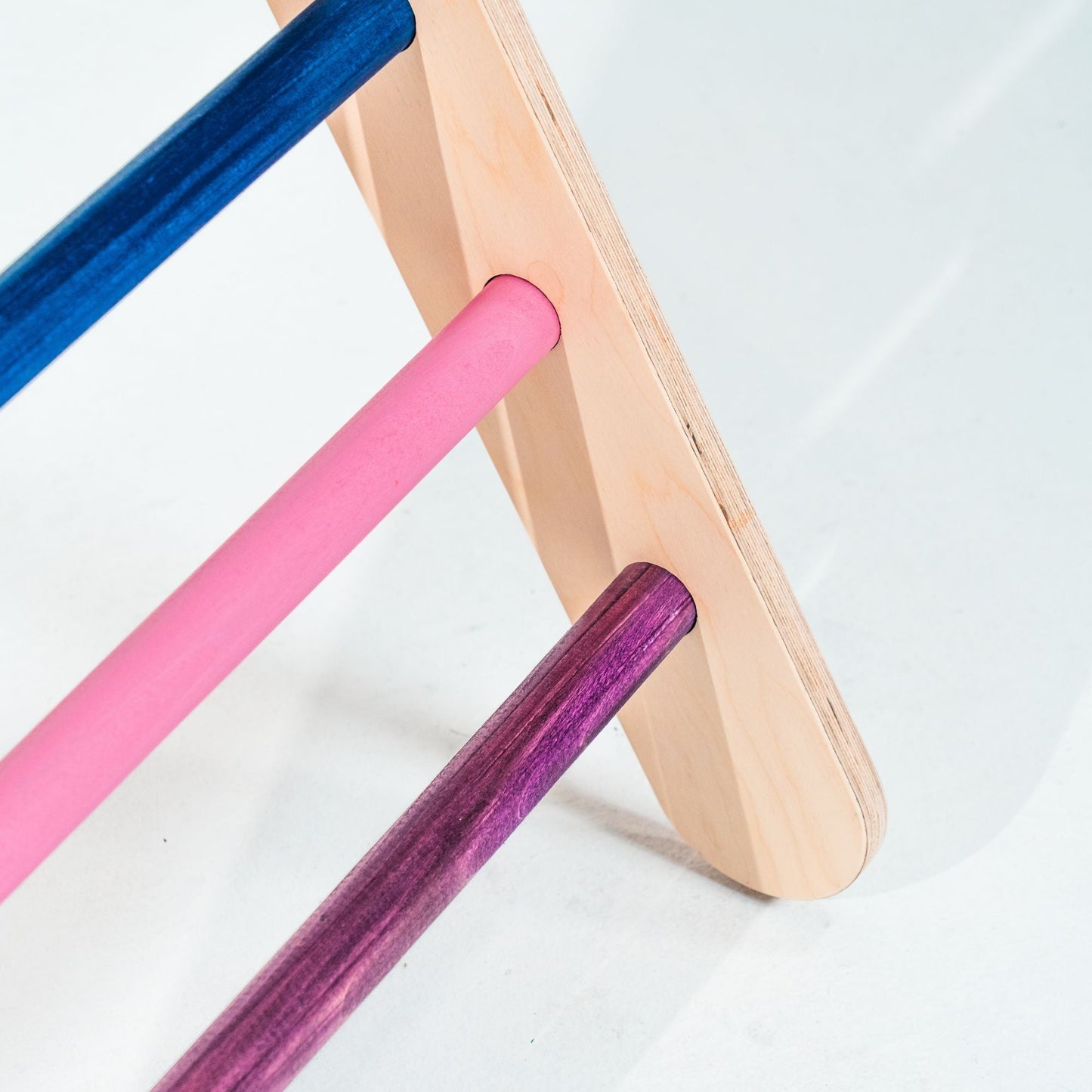 Bunny Hopkins Eco-Friendly Wooden Climber Pikler Triangle Set | Rockwall, Slide, Ladder