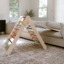 Load image into Gallery viewer, Bunny Hopkins Eco-Friendly Wooden Climber Pikler Triangle Set | Rockwall, Slide, Ladder
