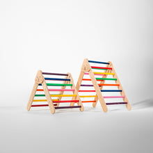 Load image into Gallery viewer, Bunny Hopkins Eco-Friendly Wooden Climber Pikler Triangle Set | Rockwall, Slide, Ladder

