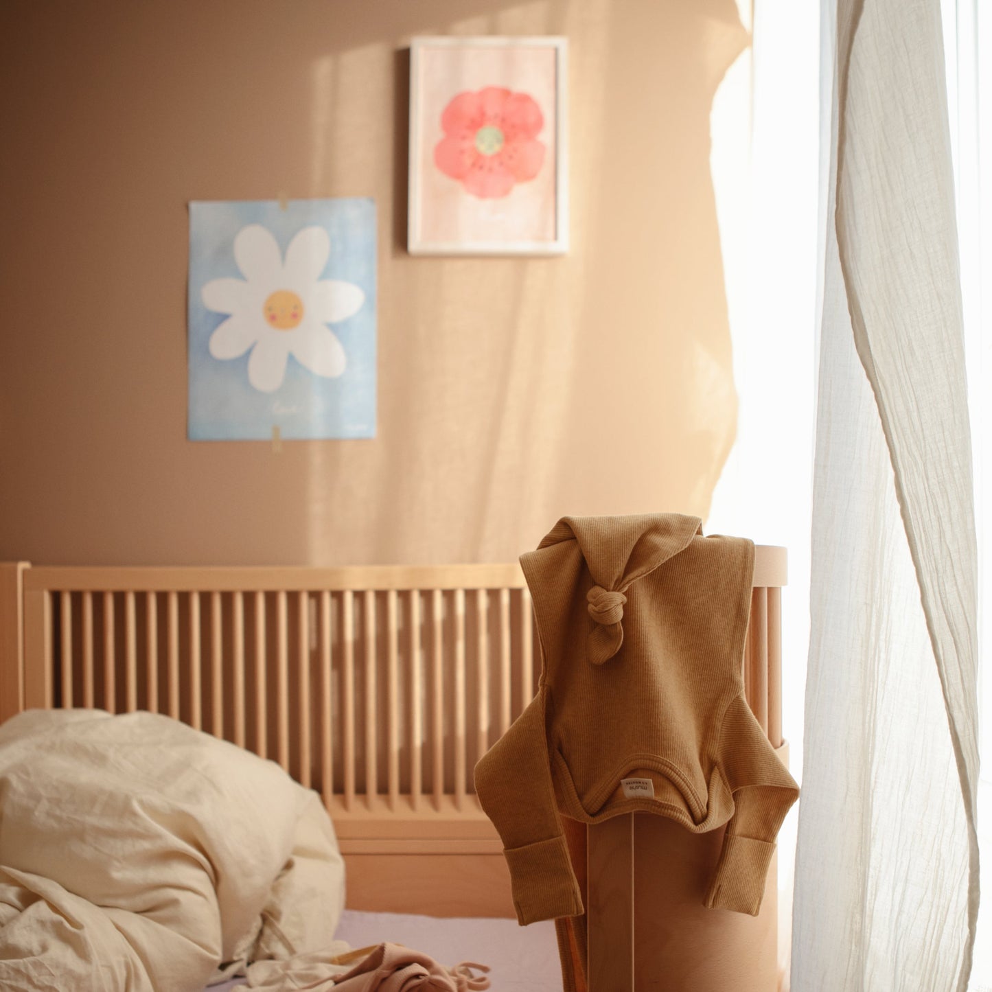 Mushie Organic Cotton Ribbed Baby Beanie