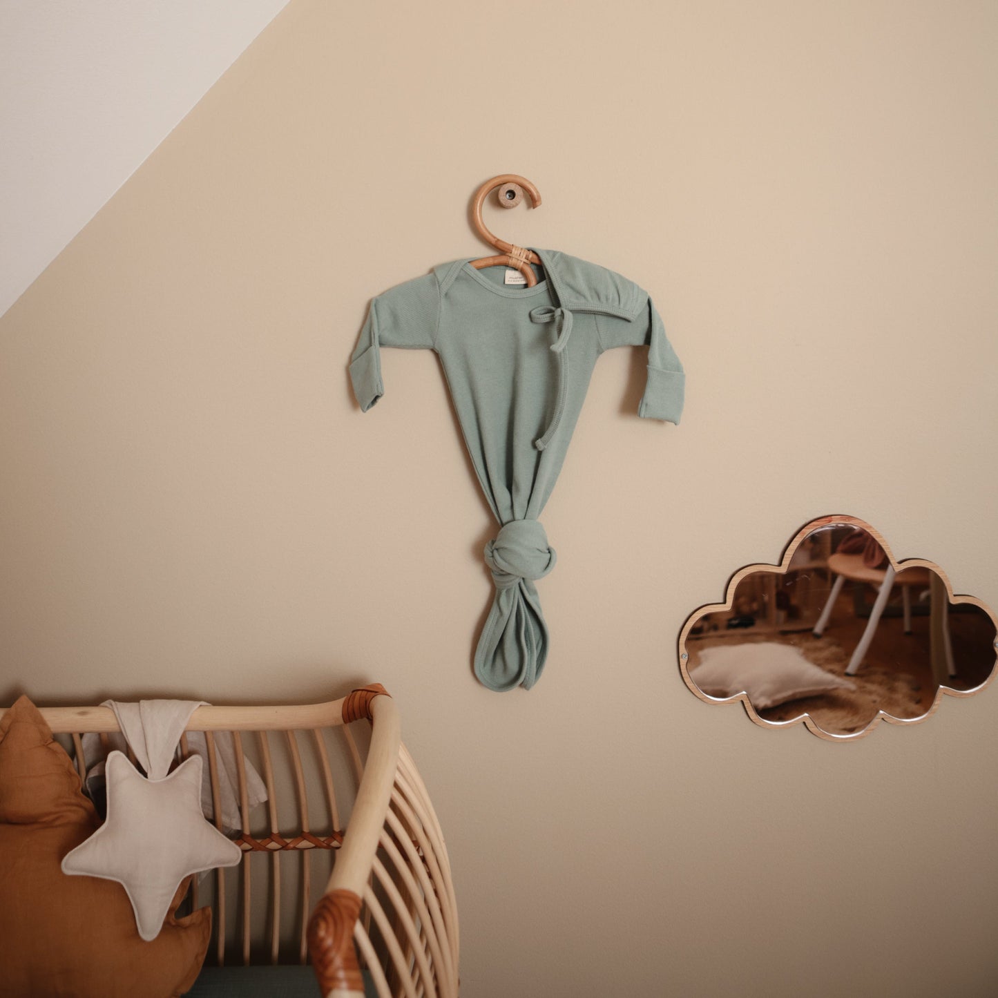 Mushie Organic Cotton Ribbed Baby Bonnet