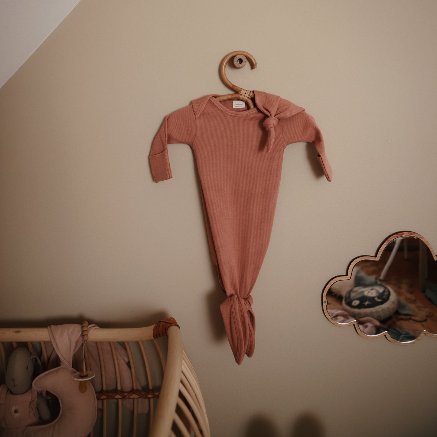 Mushie Organic Cotton Ribbed Baby Beanie