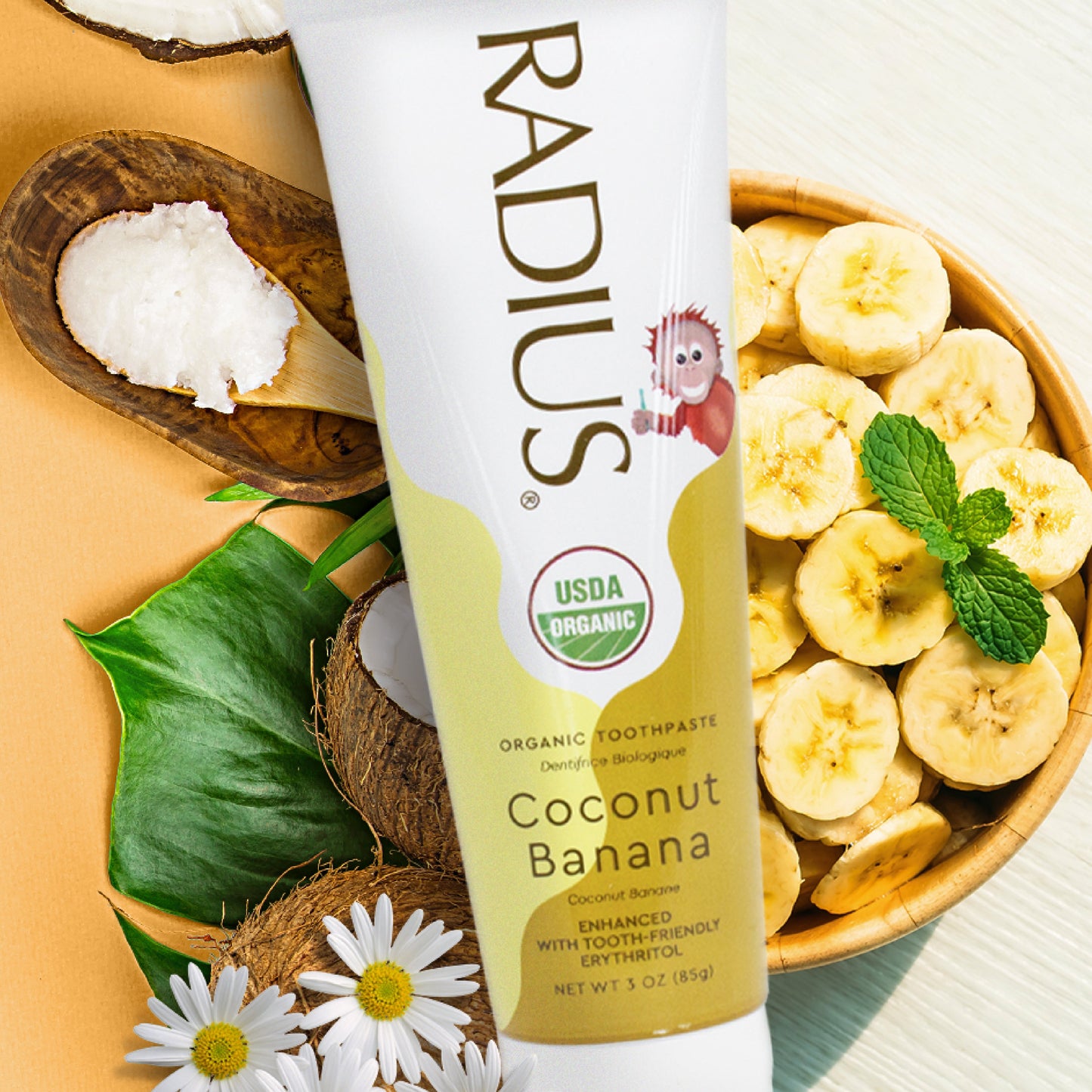 RADIUS Kids USDA Organic Coconut Banana Toothpaste