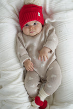 Load image into Gallery viewer, Luna + Luca Pom Beanie - Red

