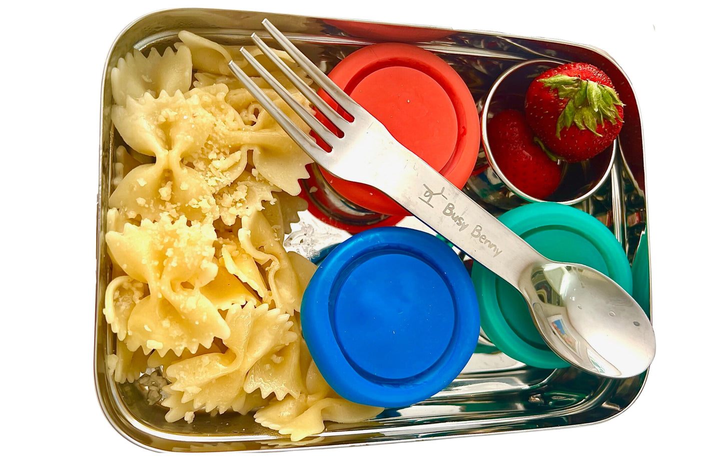 Busy Benny Eco-Friendly Kids' Stainless Steel Spork | Spoon and Fork Combo