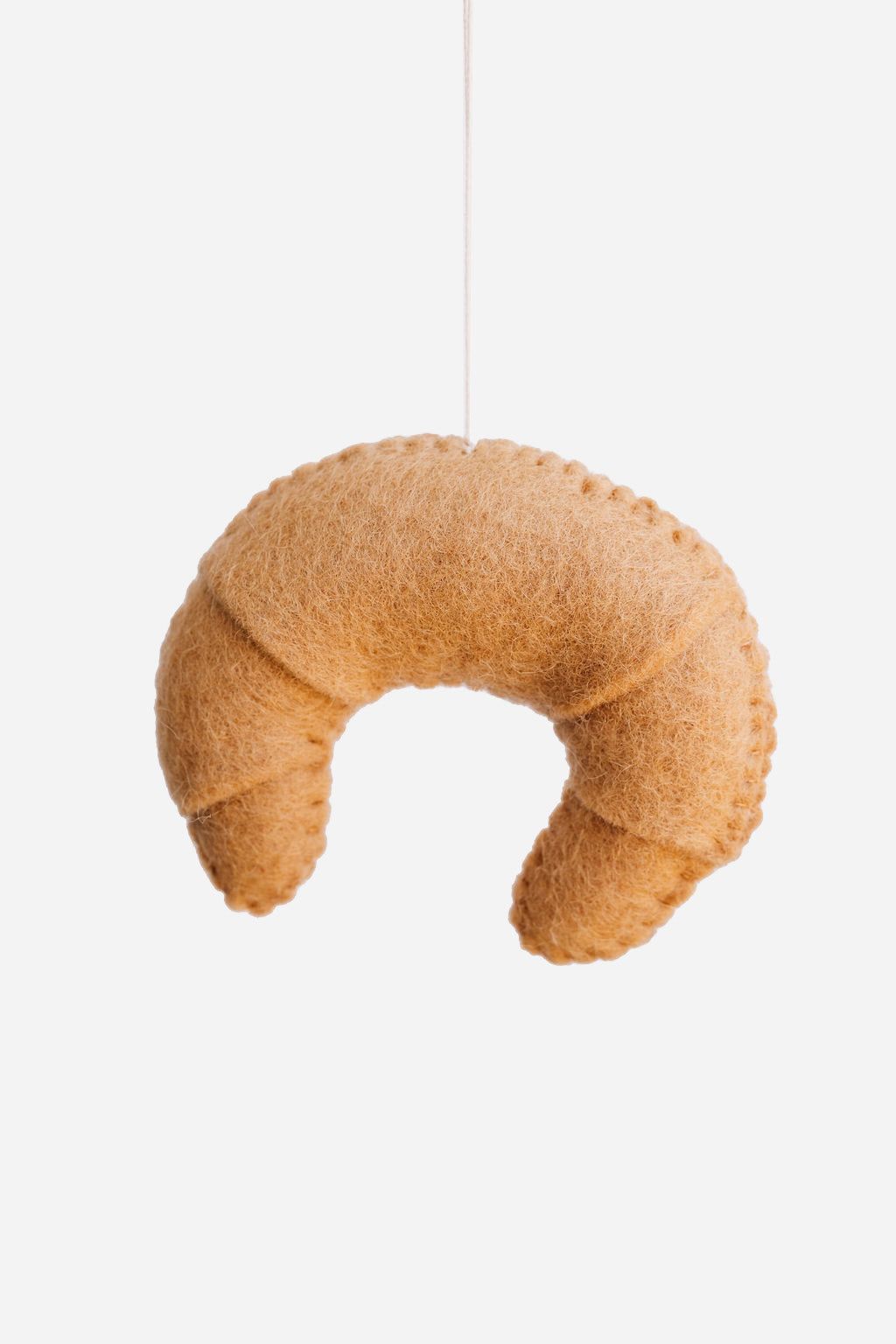 Croissant Ornament – Handmade Wool Felt Holiday Decor