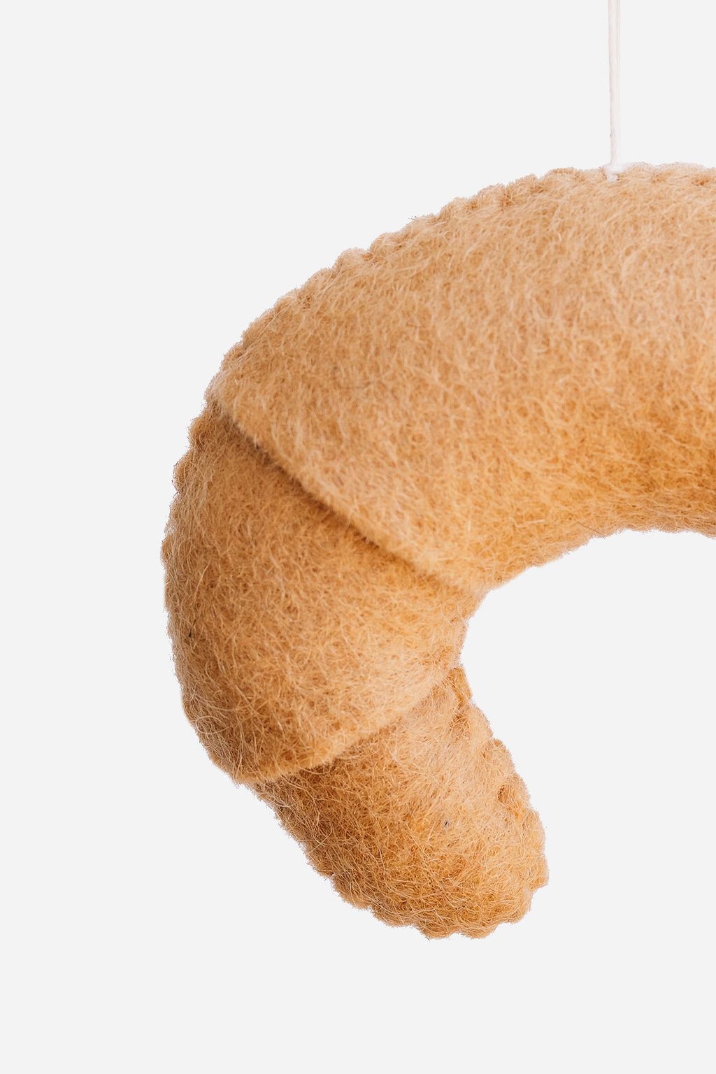 Croissant Ornament – Handmade Wool Felt Holiday Decor