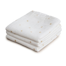 Load image into Gallery viewer, Organic Cotton Muslin Cloths 3-Pack
