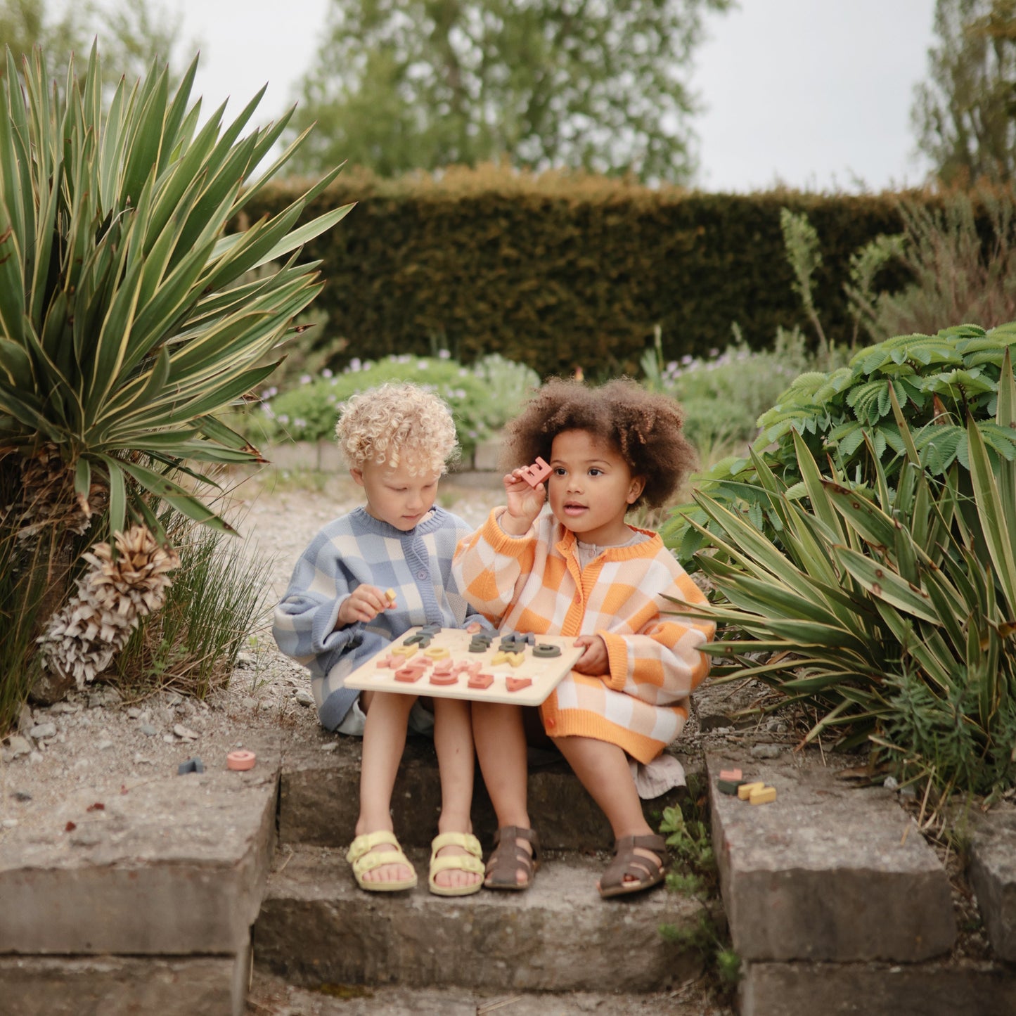 Mushie Non-Toxic Eco-Friendly Wooden Alphabet Puzzle