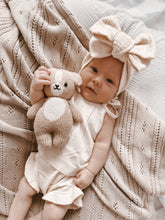 Load image into Gallery viewer, Luna + Luca Pointelle Organic Cotton Baby Girl Summer Set - Cream
