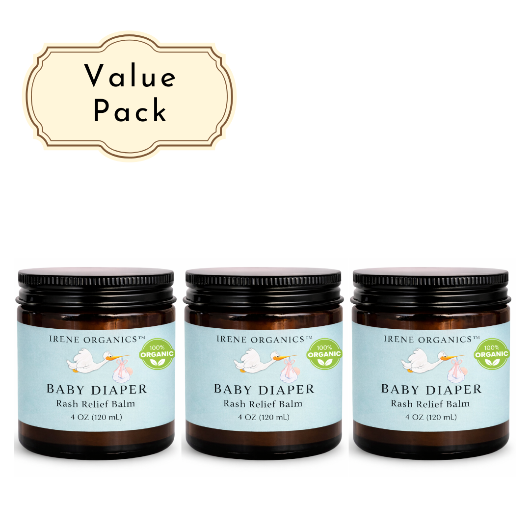 Irene Organics Diaper Balm - Zinc Oxide Barrier & Organic Soothers